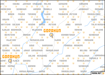 map of Gorahun