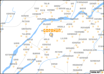 map of Gorahun