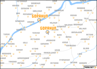 map of Gorahun