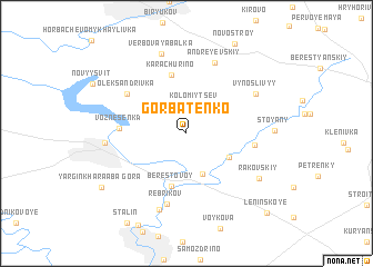 map of Gorbatenko