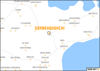 map of Gorbeh Qūshchī