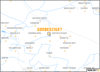 map of Görbesziget