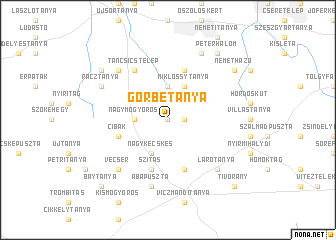 map of Görbetanya