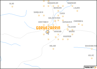 map of Gord-e Zarrīn