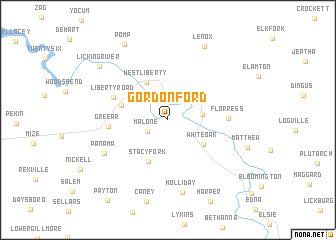 map of Gordon Ford