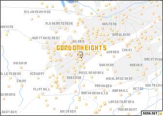 map of Gordon Heights