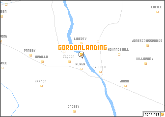 map of Gordon Landing