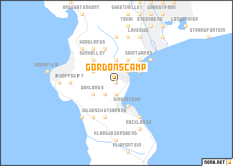 map of Gordonʼs Camp