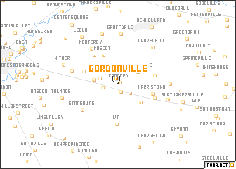 map of Gordonville