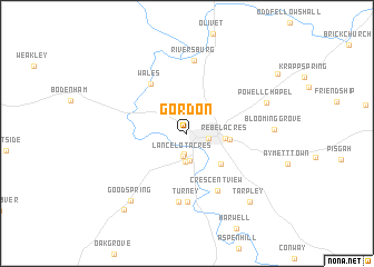 map of Gordon