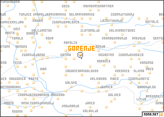 map of Gorenje