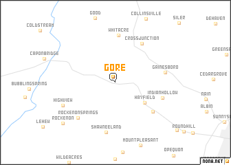 map of Gore