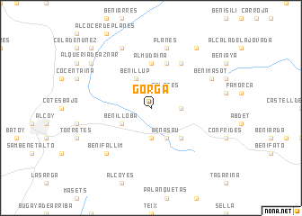 map of Gorga