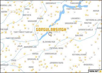 map of Gor Gulāb Singh