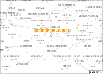 map of Gorica pri Slivnici