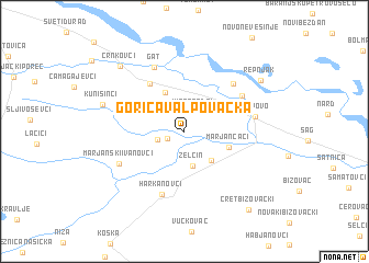 map of Gorica Valpovačka