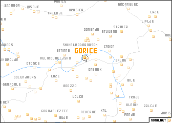 map of Goriče