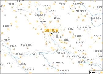 map of Goricë