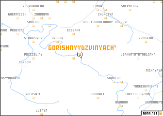 map of Gorishnyy Dzvinyach