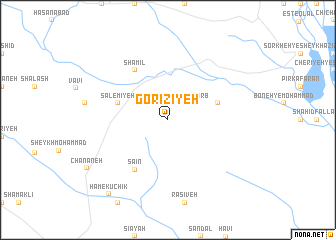 map of Gorīzīyeh