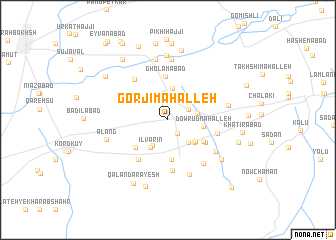 map of Gorjī Maḩalleh