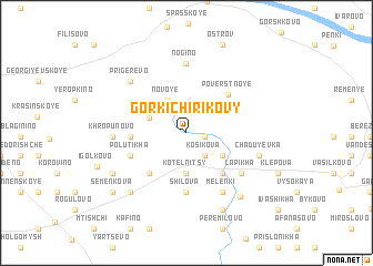 map of Gorki-Chirikovy