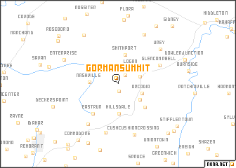 map of Gorman Summit