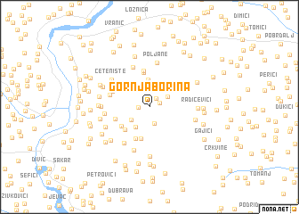 map of Gornja Borina