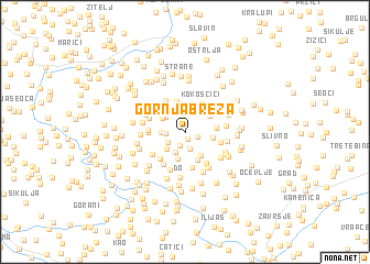 map of Gornja Breza