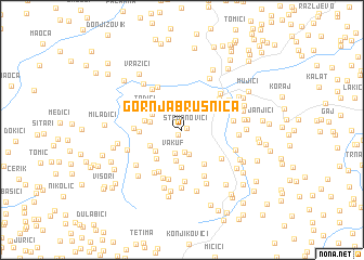 map of Gornja Brusnica