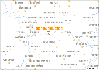 map of Gornja Bučica
