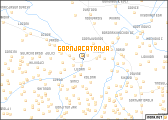 map of Gornja Čatrnja