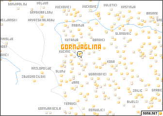 map of Gornja Glina