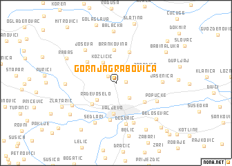 map of Gornja Grabovica
