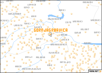 map of Gornja Grbavica