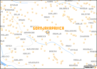 map of Gornja Kapavica