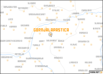 map of Gornja Lapaštica
