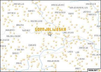 map of Gornja Lijeska