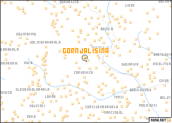 map of Gornja Lisina