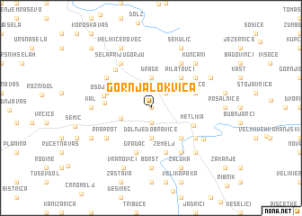 map of Gornja Lokvica