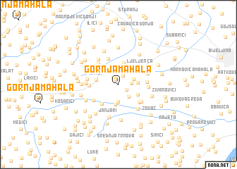 map of Gornja Mahala