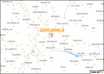 map of Gornja Mala