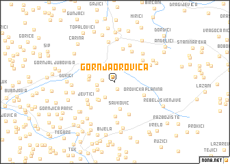 map of Gornja Orovica