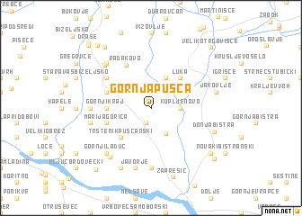 map of Gornja Pušća