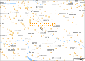 map of Gornja Varduša