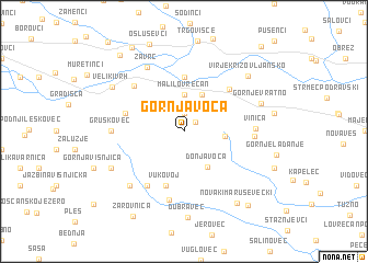 map of Gornja Voća