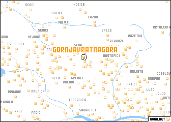 map of Gornja Vratna Gora