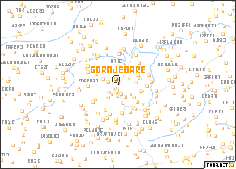 map of Gornje Bare