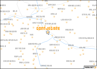 map of Gornje Gare