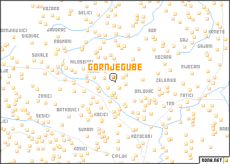 map of Gornje Gube